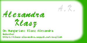 alexandra klasz business card